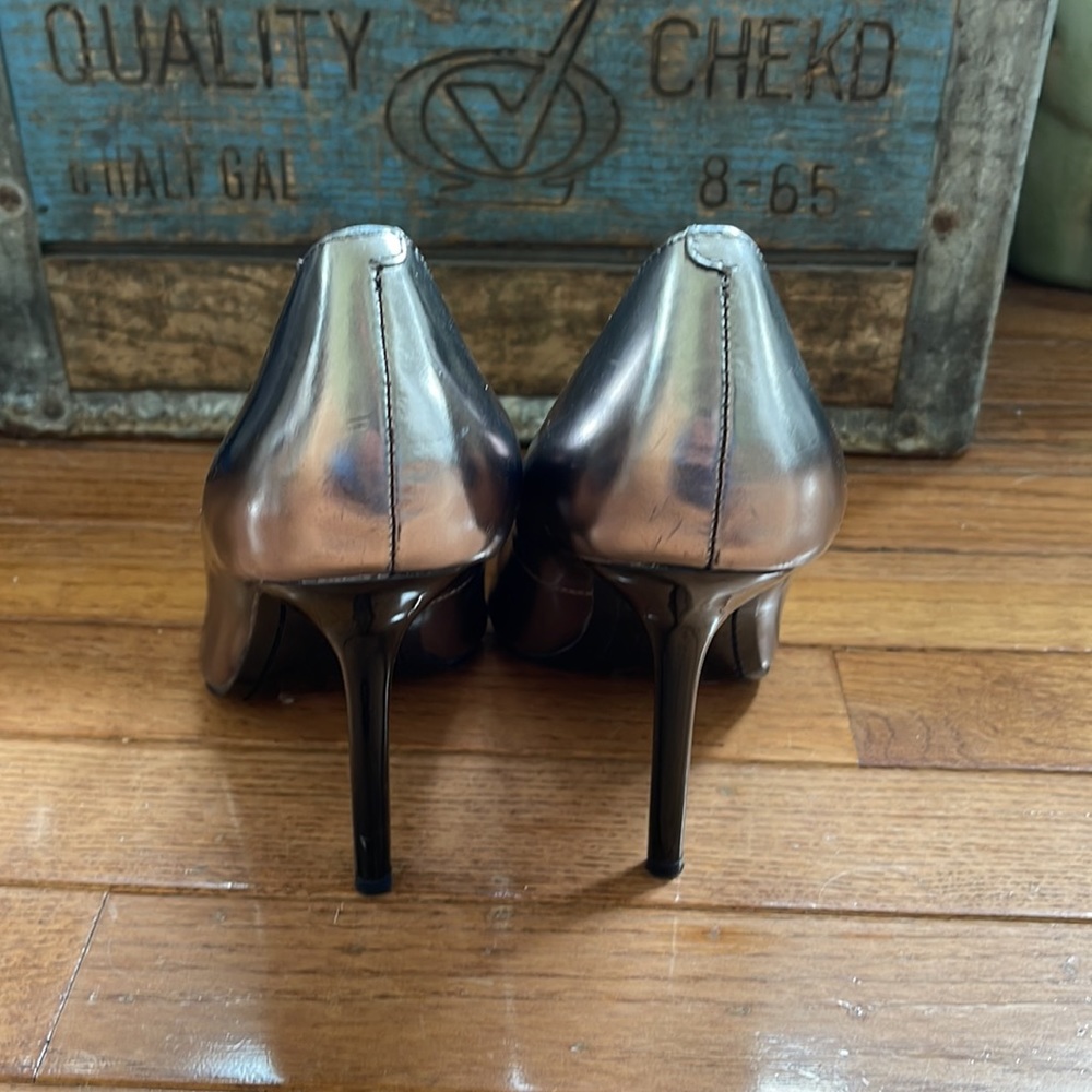 Alice + Olivia High Heel Metallic Sunglasses 39.5 US 9.5 Shoes - Picture 2 of 13